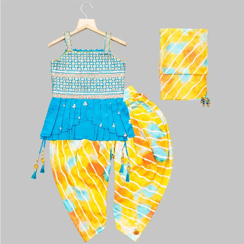 Rama Salwar Suit for Girls with Dhoti