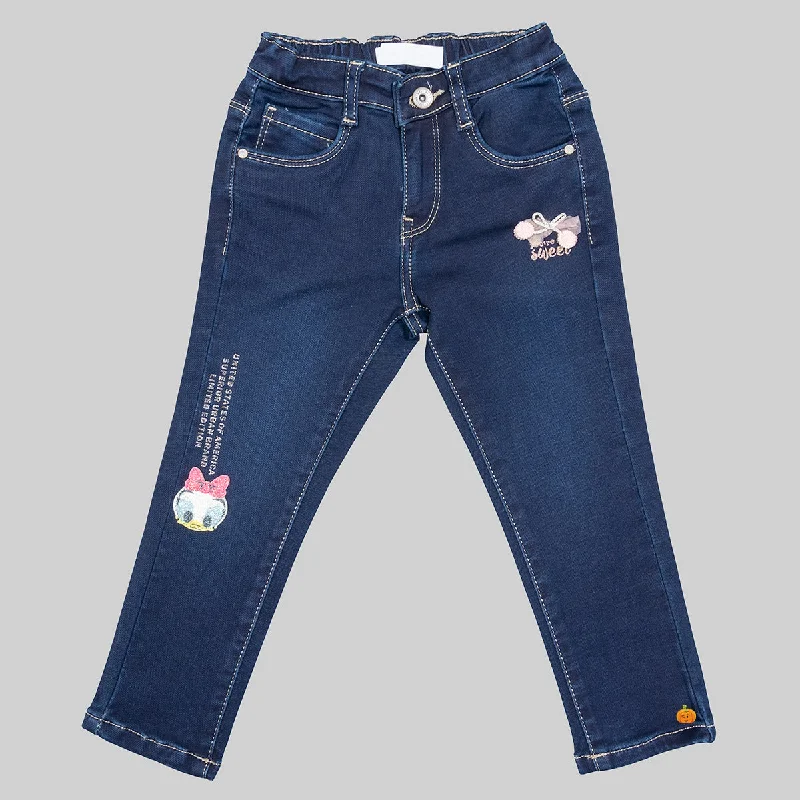 Dark Blue Slim Fit Girls Jeans