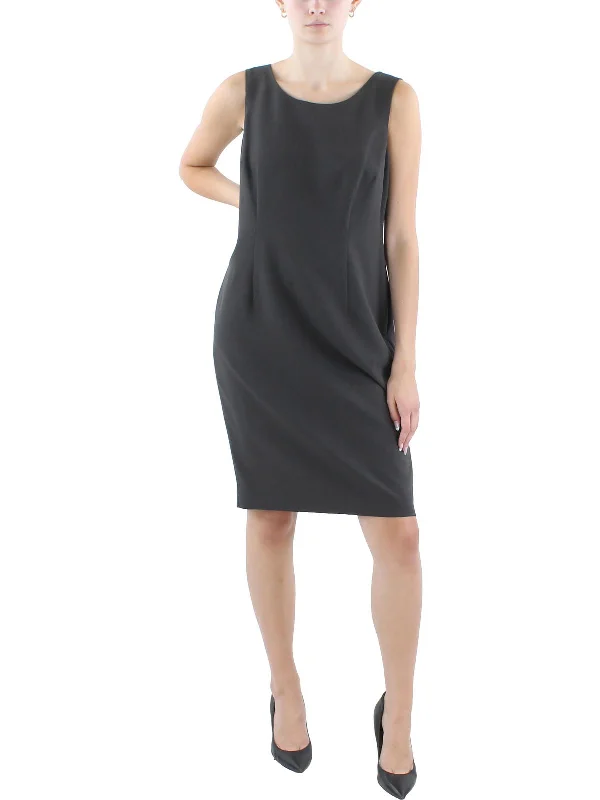 Womens Knit Sleeveless Sheath Dress