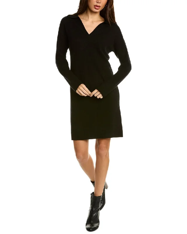 Magaschoni Johnny Collar Cashmere Sweaterdress