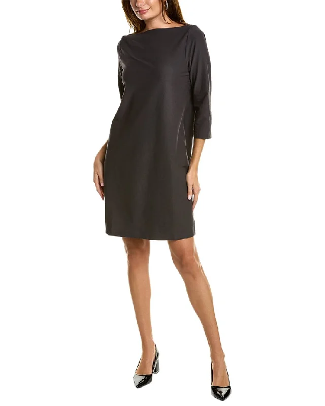 EILEEN FISHER Bateau Neck Shift Dress