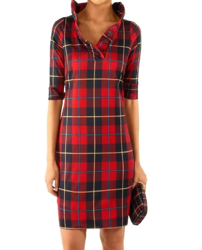 Plaidly Cooper Dress Red Plaid