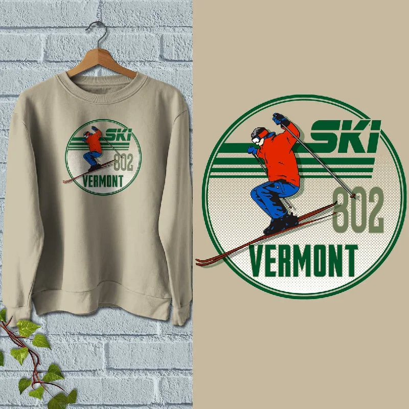 Ski Vermont 802 VT Retro Sweatshirt Adult Unisex S-XXL