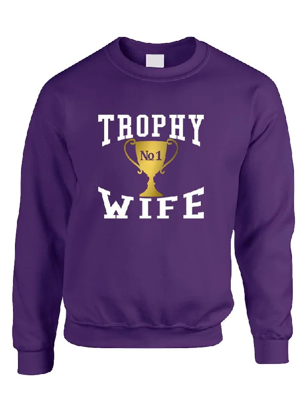 Adult Sweatshirt Trophy Wife Cool Xmas Love Holiday Gift