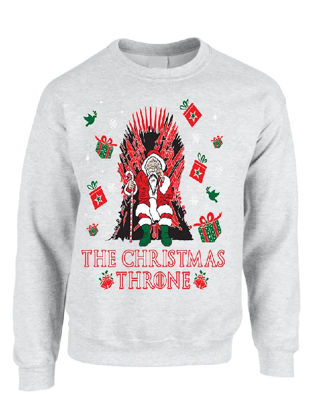 Adult Sweatshirt The Christmas Throne Santa Best Ugly Xmas Top