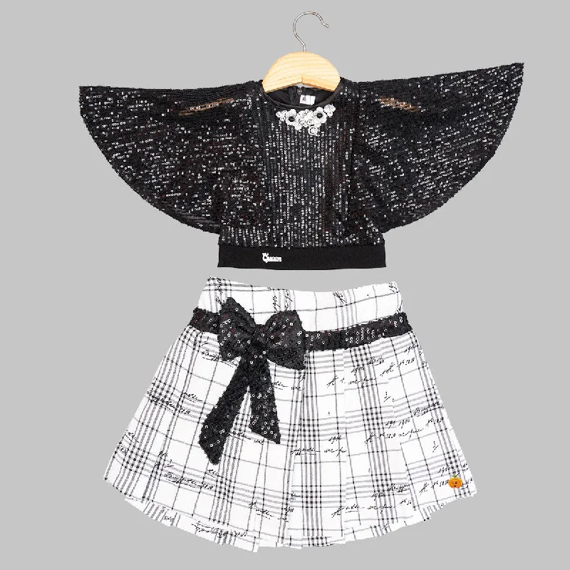 Black Skirt & Top for Girls