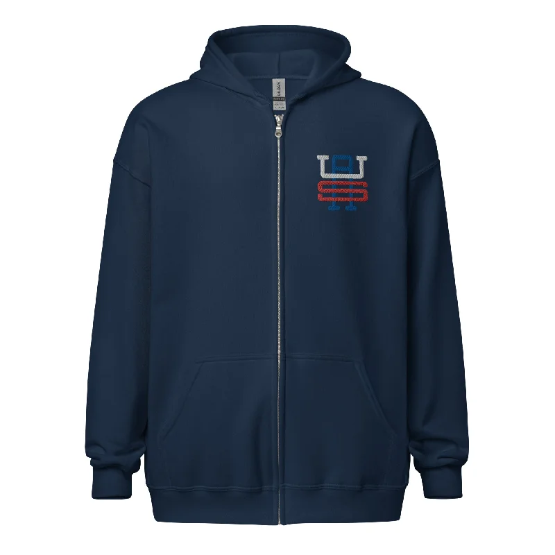 USA Monogram Embroidered Unisex Heavy Blend Zip Hoodie