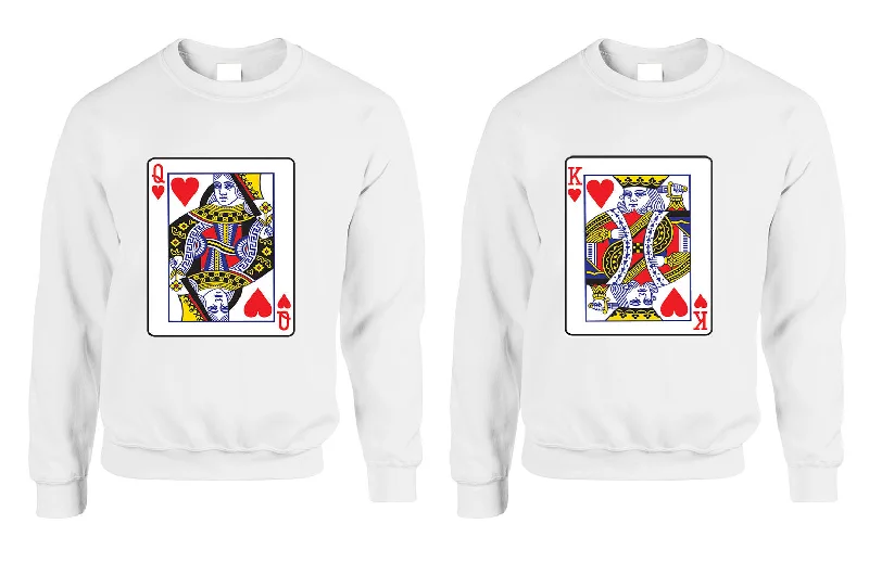 King and Queen matching couples sweatshirt Valentines day