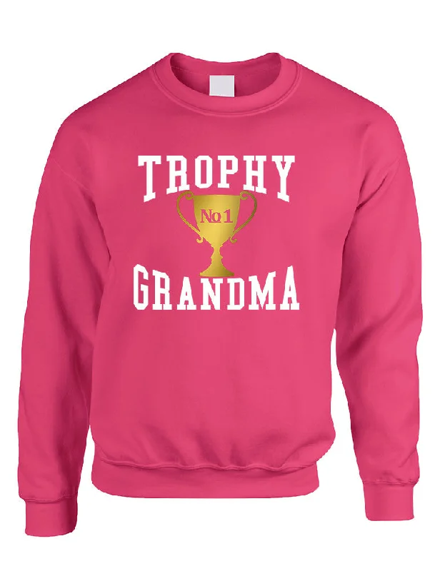 Adult Sweatshirt Trophy Grandma Cool Xmas Love Family Gift Top