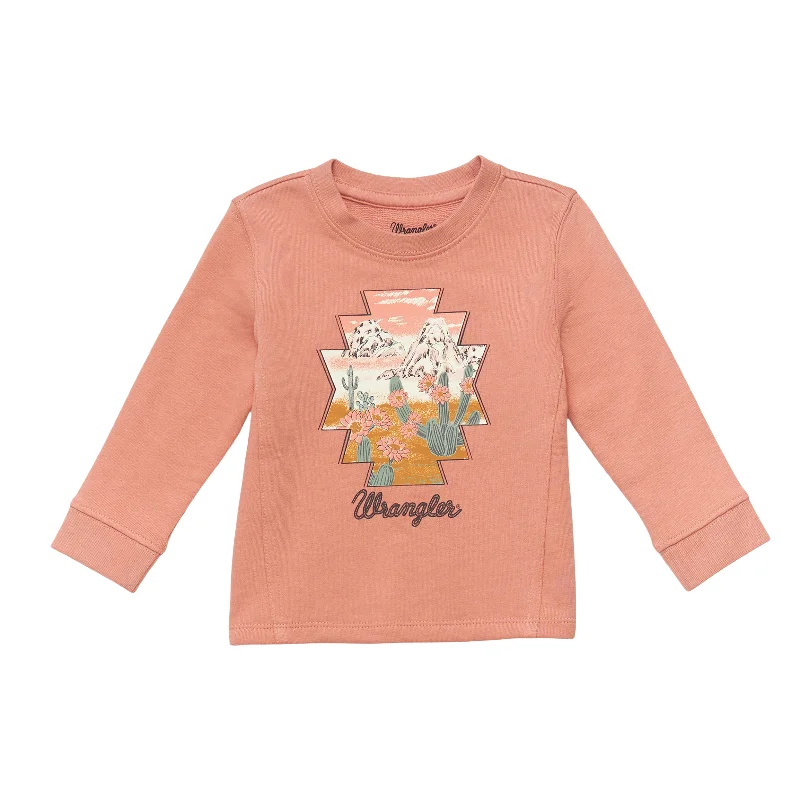 Wrangler Infant Girl's Sweat Desert Pink Shirt 112353060