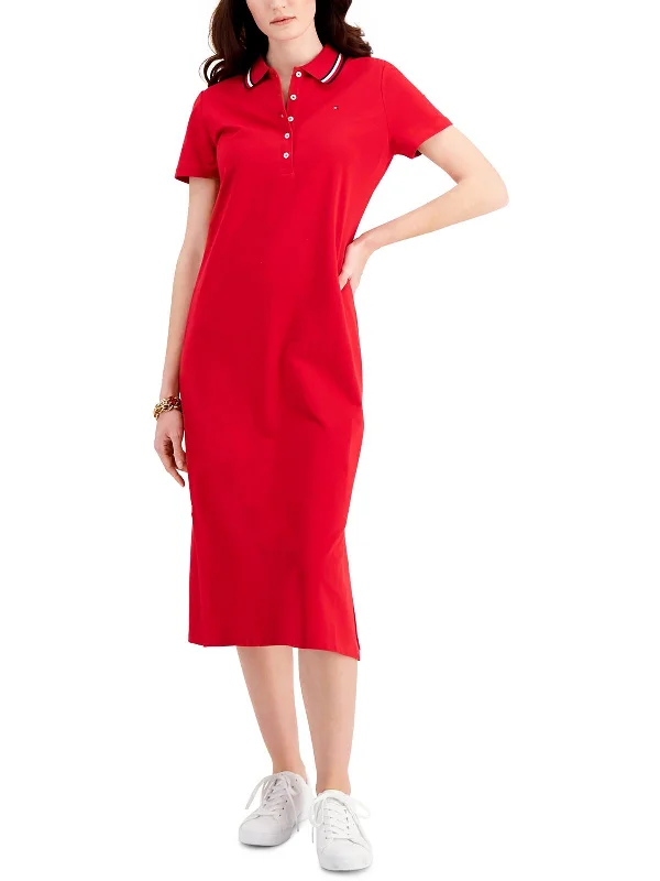 Womens Polo Midi Shirtdress