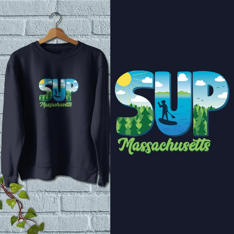 Massachusetts SUP Stand Up Paddleboard Sweatshirt Adult Unisex S-XXL