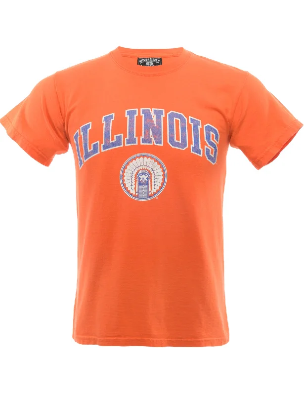 Orange Illinois Printed T-shirt - S