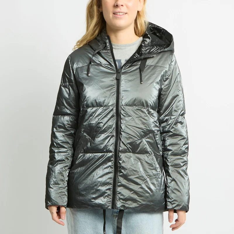 Lightweight Metallic Puffer Jacket - UK 12