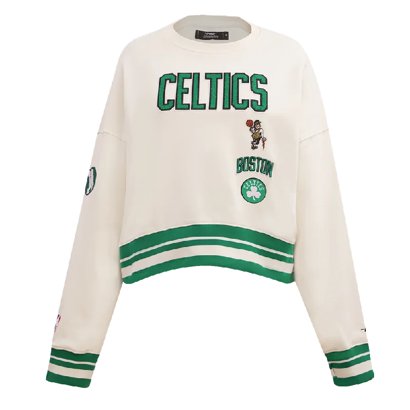 SUDADERA DE CUELLO REDONDO NBA BOSTON CELTICS RETRO CLASSICS PARA MUJER