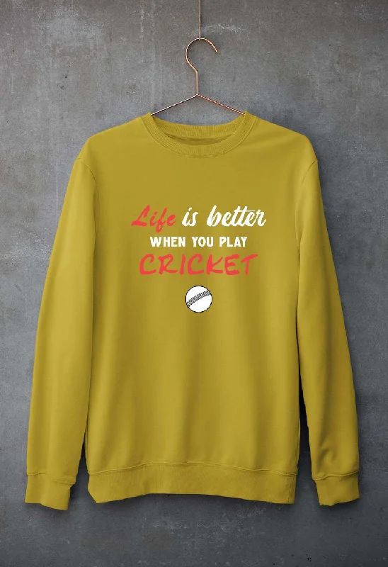 Play Cricket Unisex Sweatshirt for Men/Women