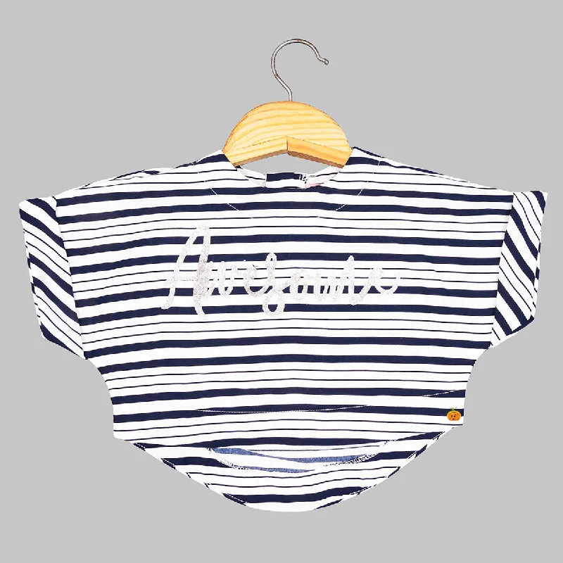 Striped Pattern Top for Girls