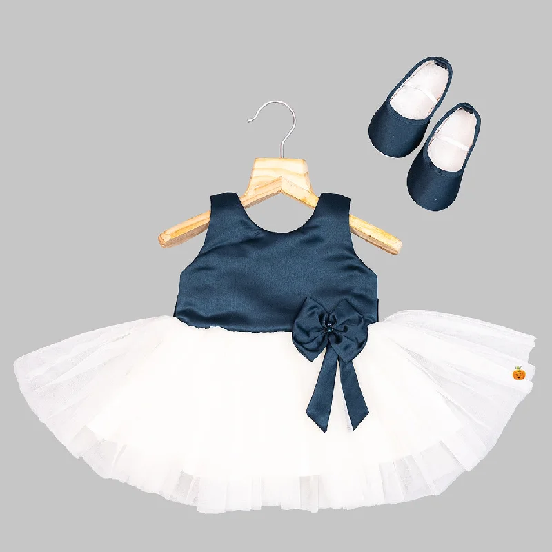 Rama & Wine Baby Frock with Shoes