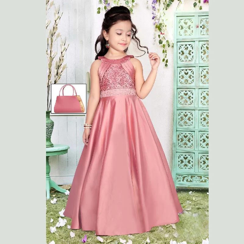 Onion Long Sequin Girls Gown