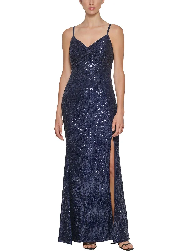 Womens Sequined Long Evening Dress