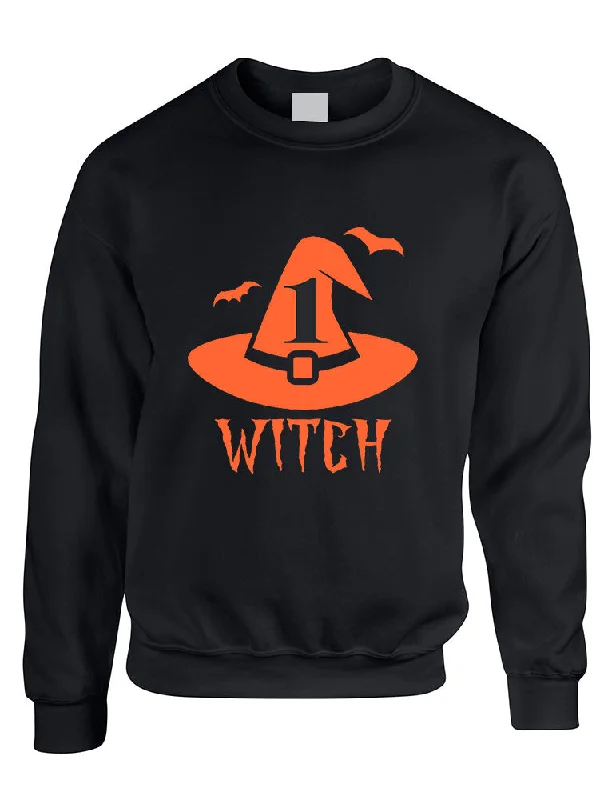 Crewneck Witch 1 2 Funny Cool Halloween Costume Idea Top