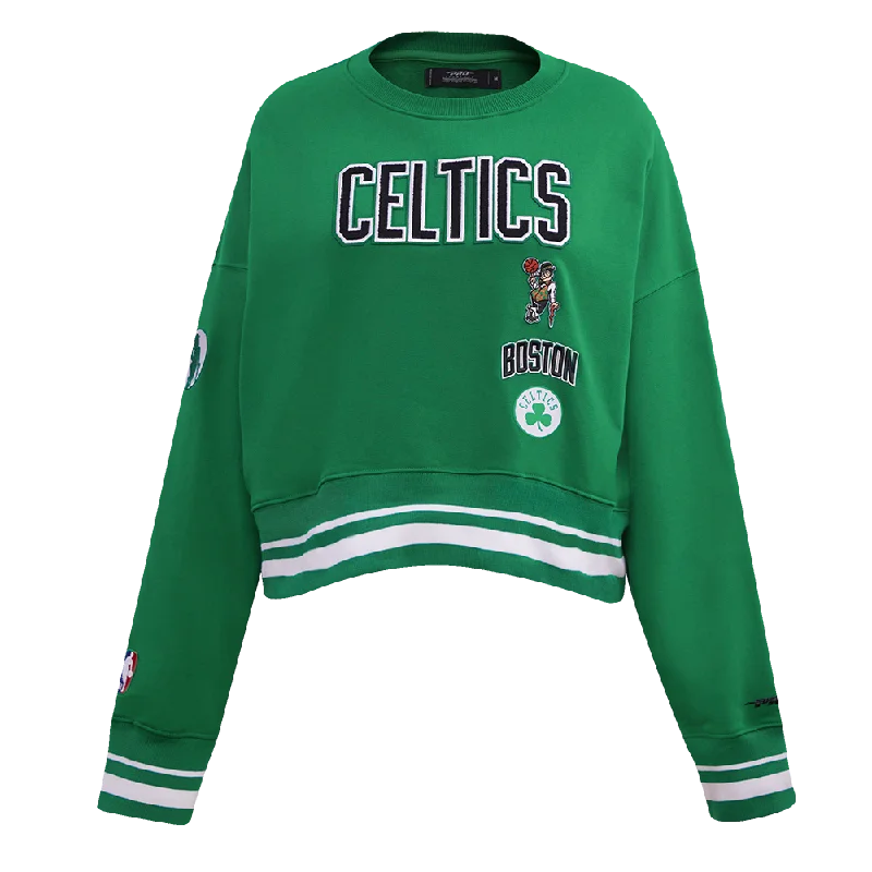 SUDADERA DE CUELLO REDONDO NBA BOSTON CELTICS RETRO CLASSICS PARA MUJER