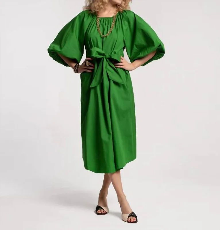 Bliss Midi Dress In Green