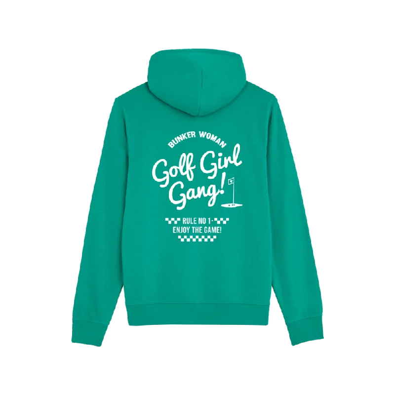 Bunker Woman Retro Crest Hoodie Green