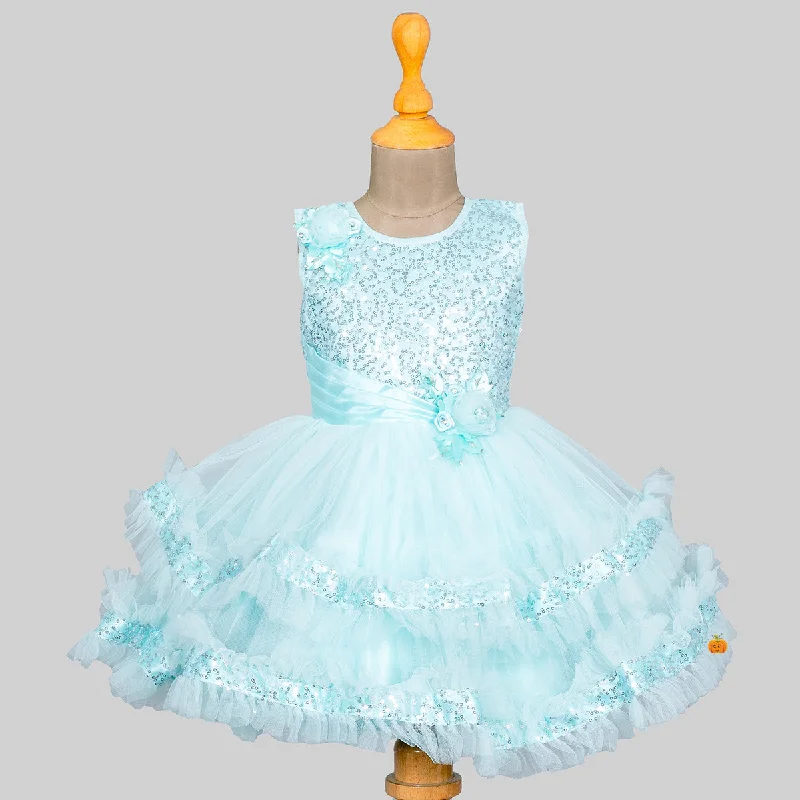 Sequin Pattern Frock for Girls