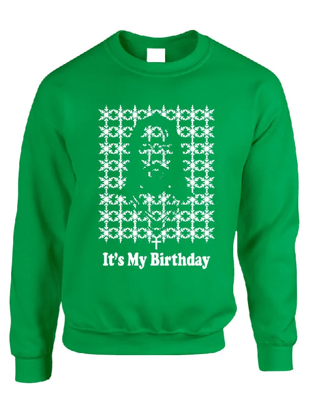 Its my birthday Jesus womens long sleeve sweatshirt