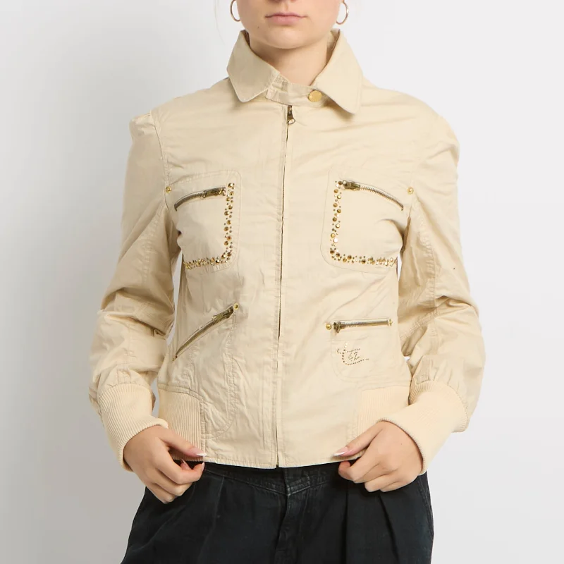 Sequin Detail Lightweight Shirt Jacket - UK 10