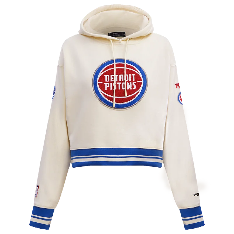 SUDADERA CON GORRO NBA DETROIT PISTONS RETRO CLASSICS PARA MUJER