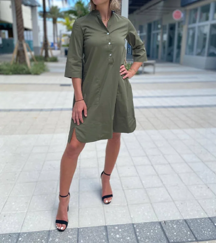 Long Sleeve Dress in Olive