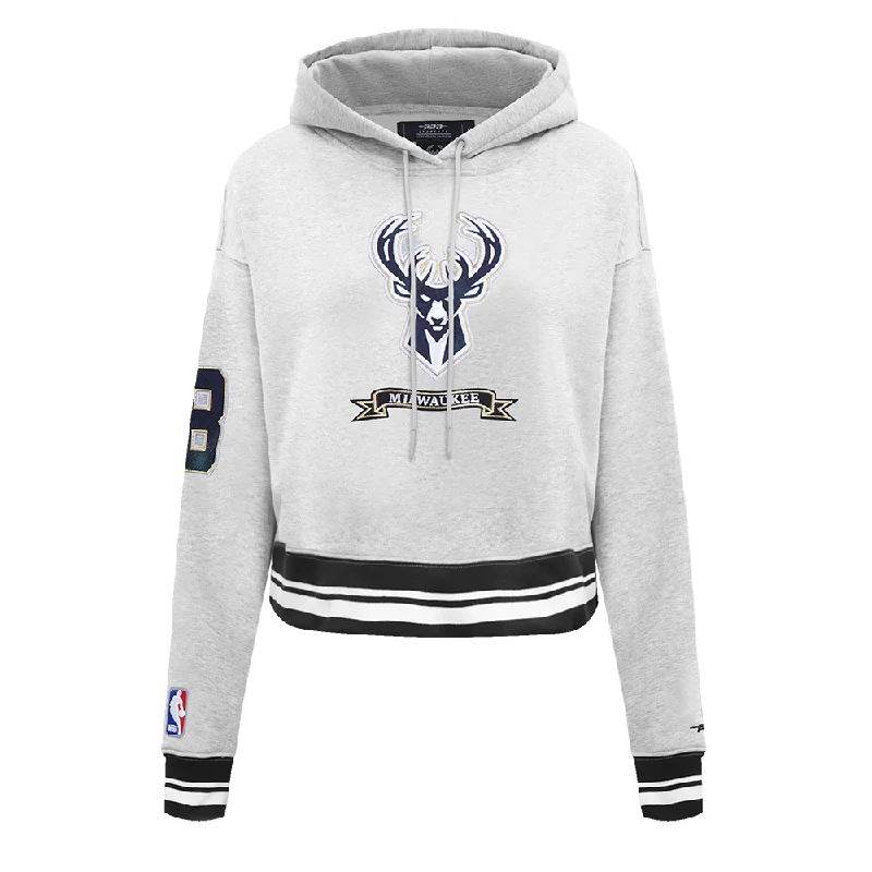 SUDADERA CON GORRO NBA MILWAUKEE BUCKS PRO PREP PARA MUJER