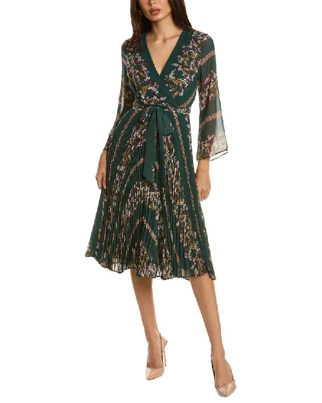 MAISON TARA Printed Chiffon Maxi Dress