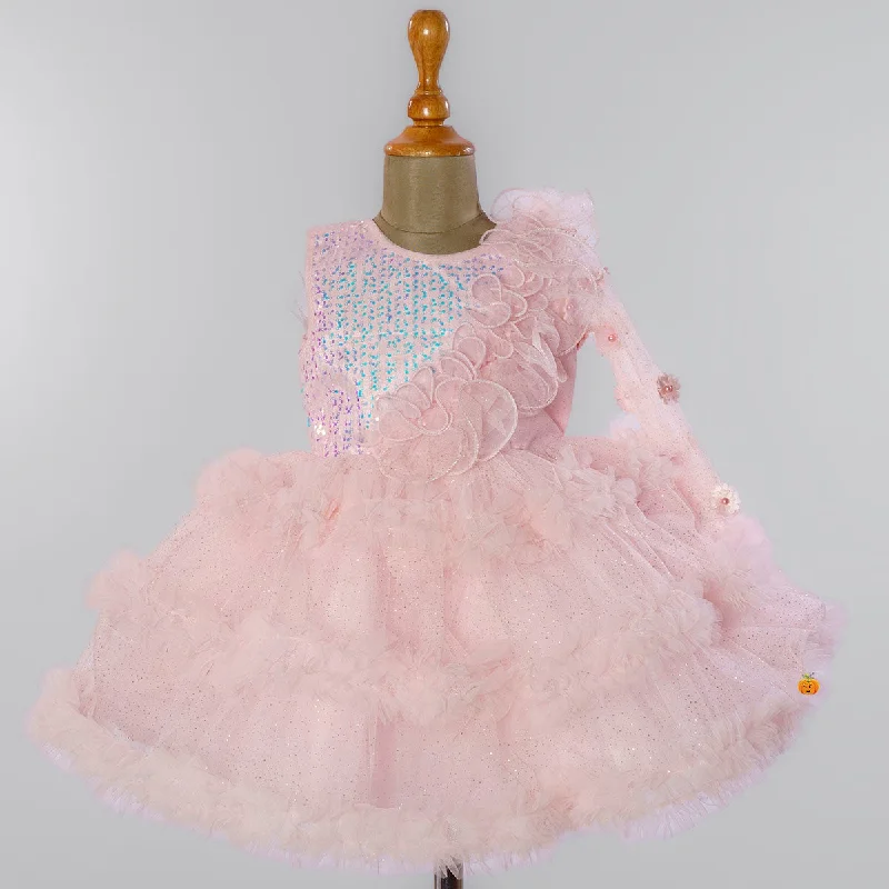 Pink Sequin Frock for Girls