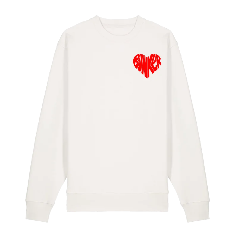 Bunker Woman Heart Sweatshirt Off White