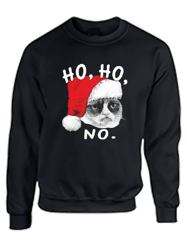 HO HO NO Grumpy cat women sweatshirt