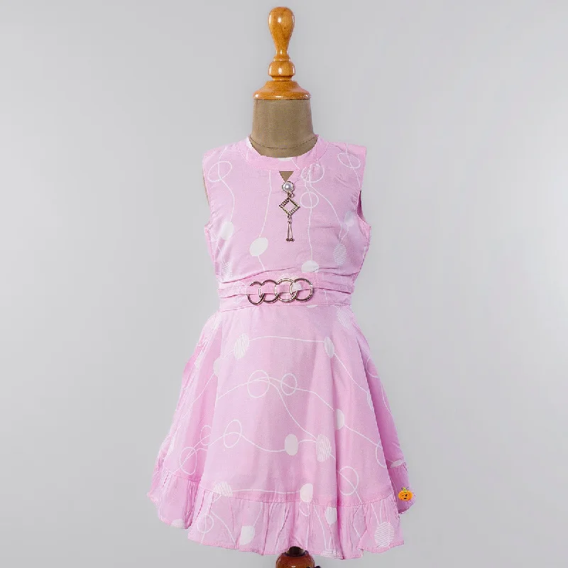 Pink Polka Dots Frock for Girls