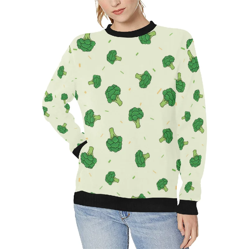 Broccoli pattern Women's Crew Neck Sweatshirt