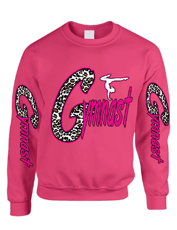 Gymnast  White Leopard women's sweatshirt