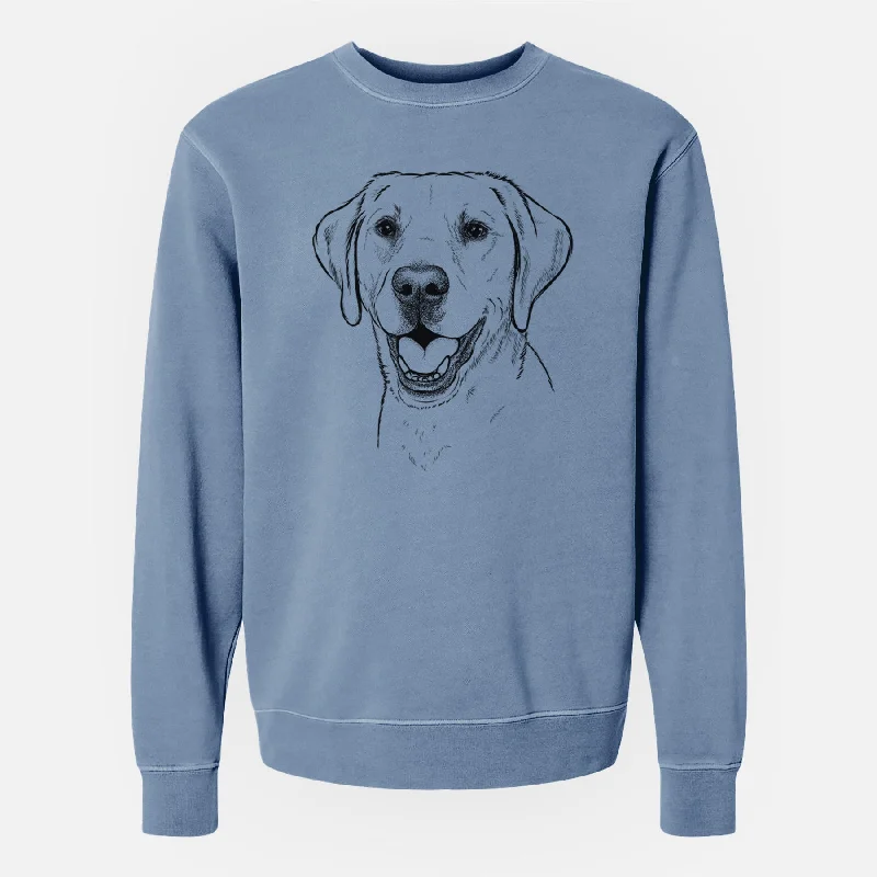 Bare Nate the Labrador Retriever - Unisex Pigment Dyed Crew Sweatshirt