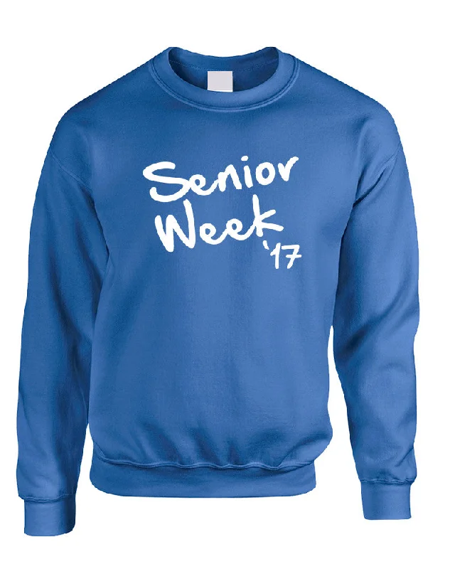 Adult Sweatshirt Senior Week 17 White Class Of 2017 Party