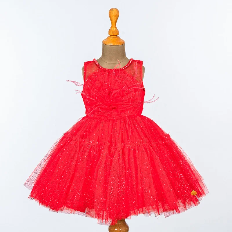 Glittery Net Frock for Girls