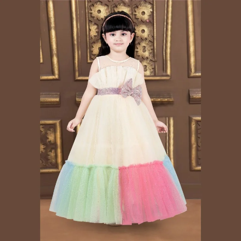 Fawn Sequin Bow Gown for Girls